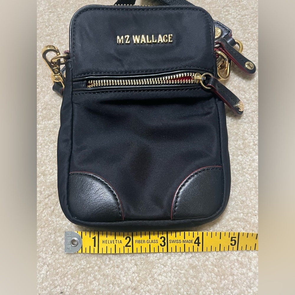 MZ Wallace Black Crossbody Bag with Gold Accents - Picture 8 of 8
